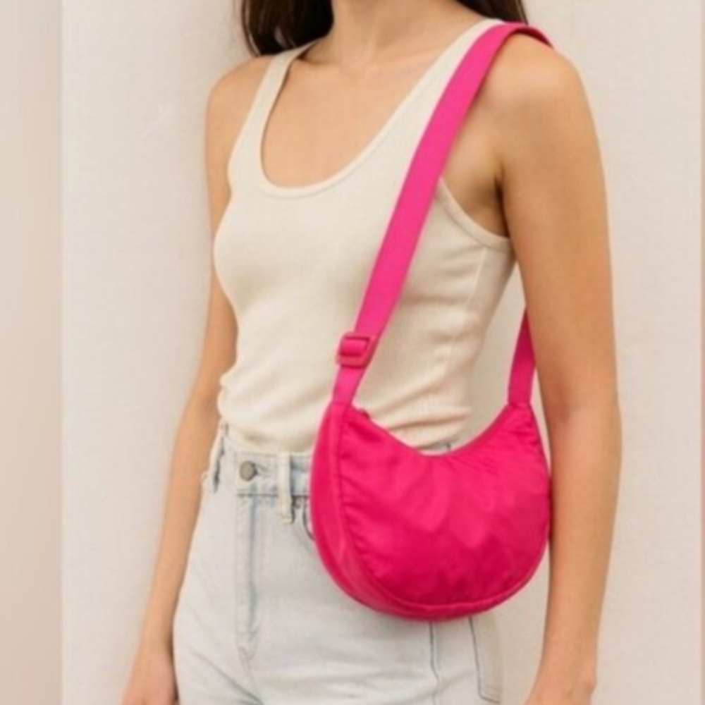 Mayim The Crescent Crossbody Bag Hot Pink New With Tags!